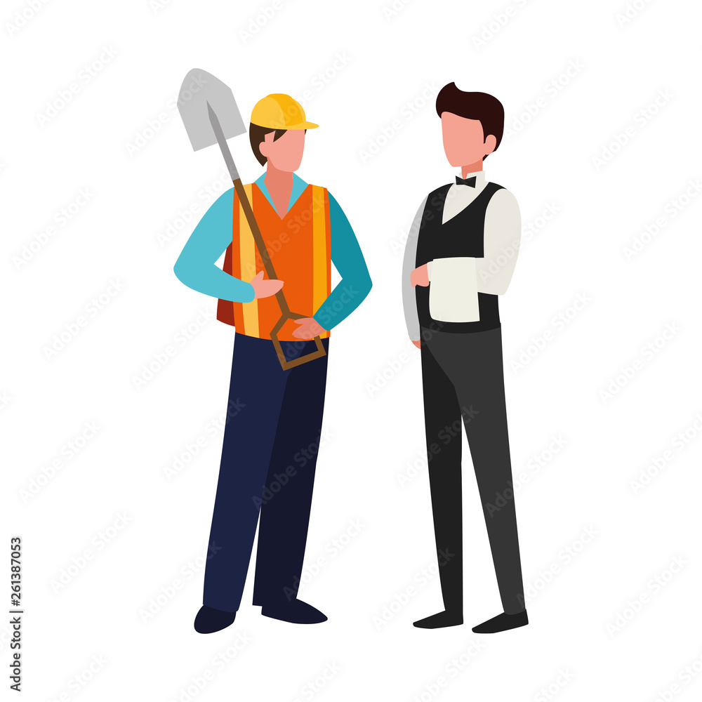 couple of professional workers characters couple of professional workers characters