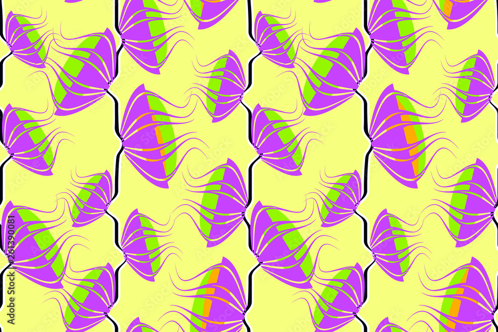 Art floral vector seamless neon pattern. Art floral vector seamless neon pattern.