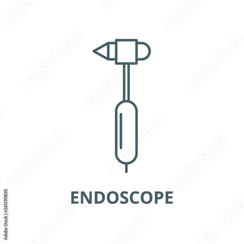 Endoscope line icon, vector. Endoscope outline sign, concept symbol, illustration