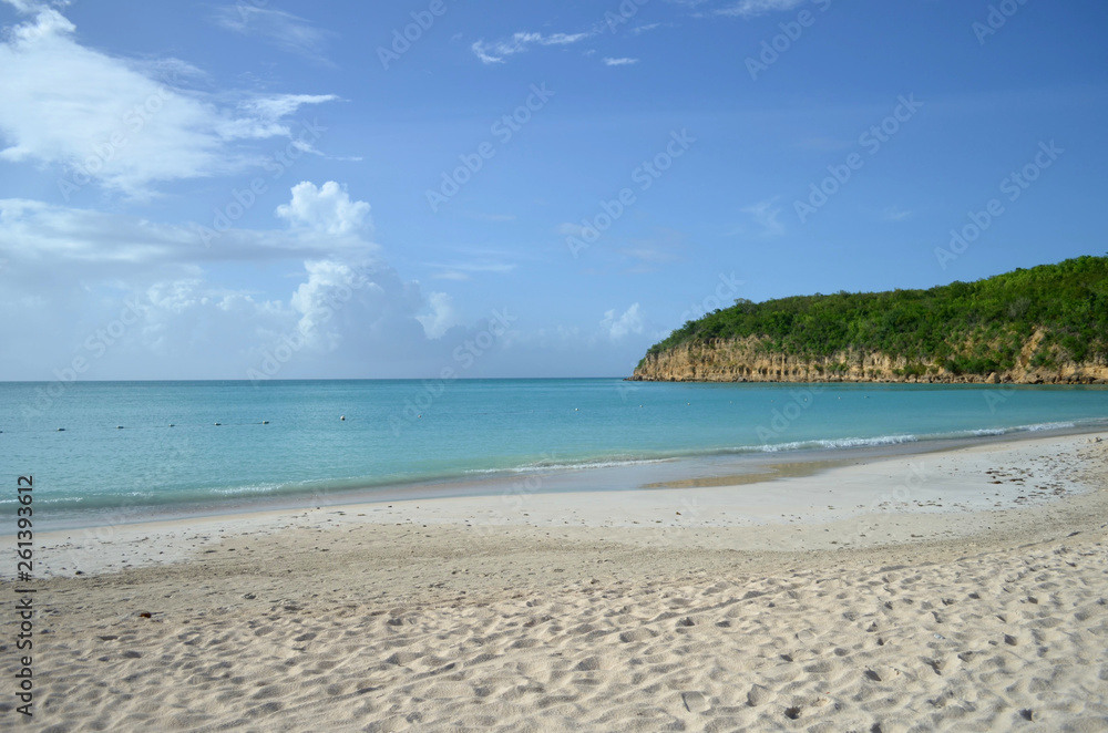 cliff on a antiguan beach cliff on a antiguan beach
