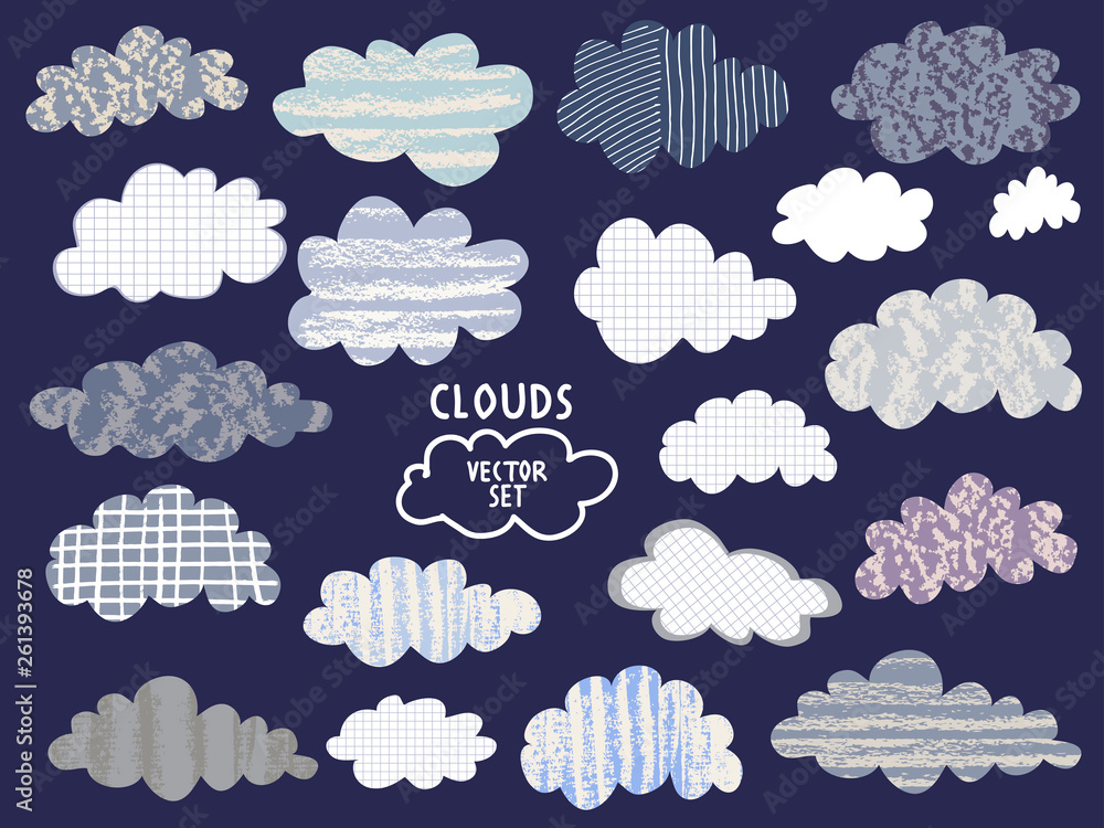 Fototapeta premium Set of clouds5
