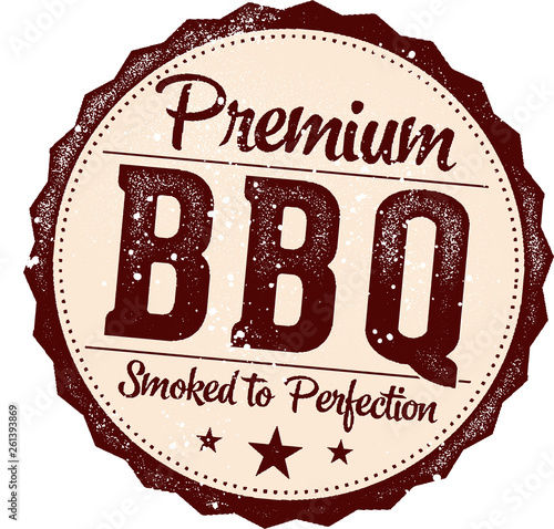 Vintage Style Barbecue Meats Sign for Restaurant