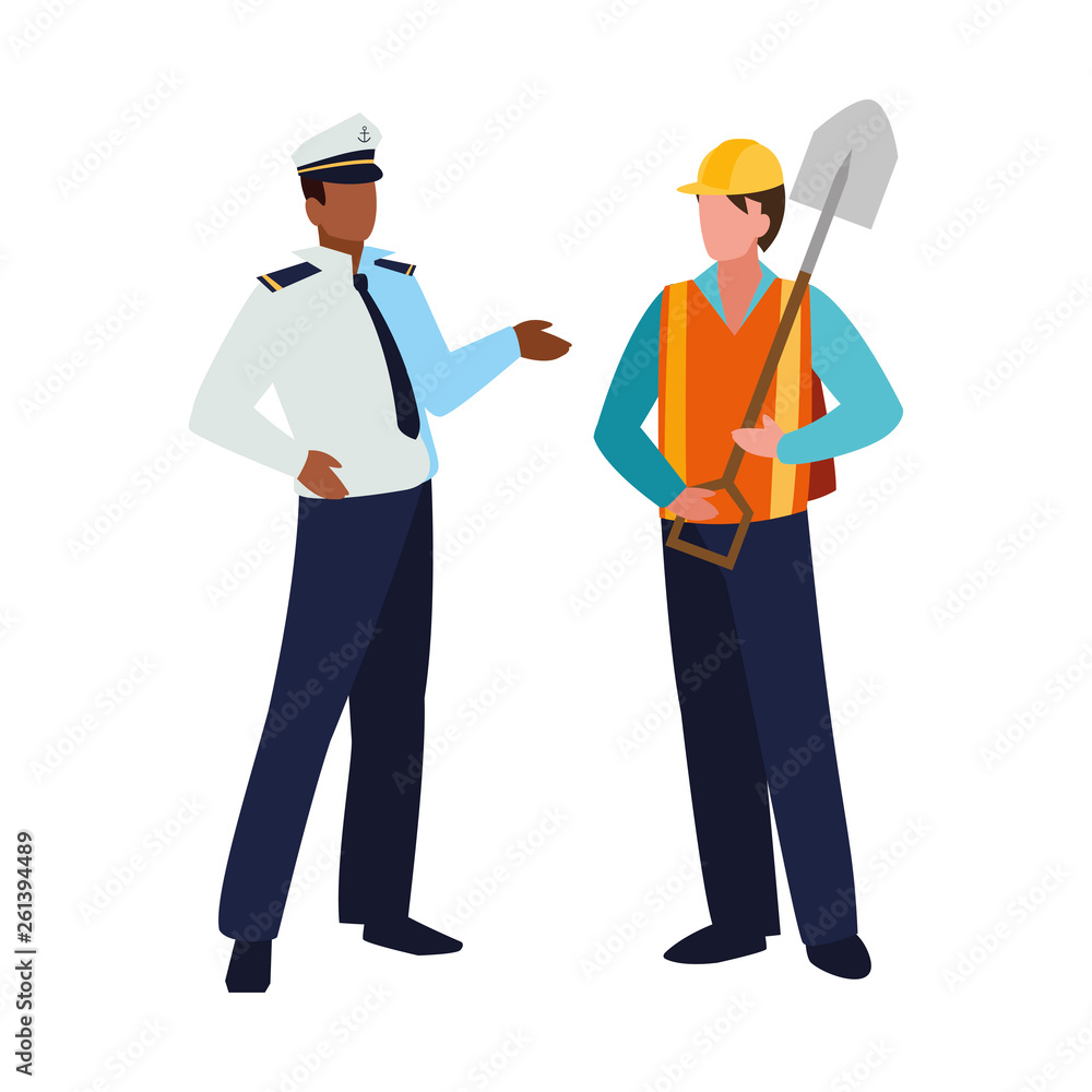 couple of professional workers characters couple of professional workers characters