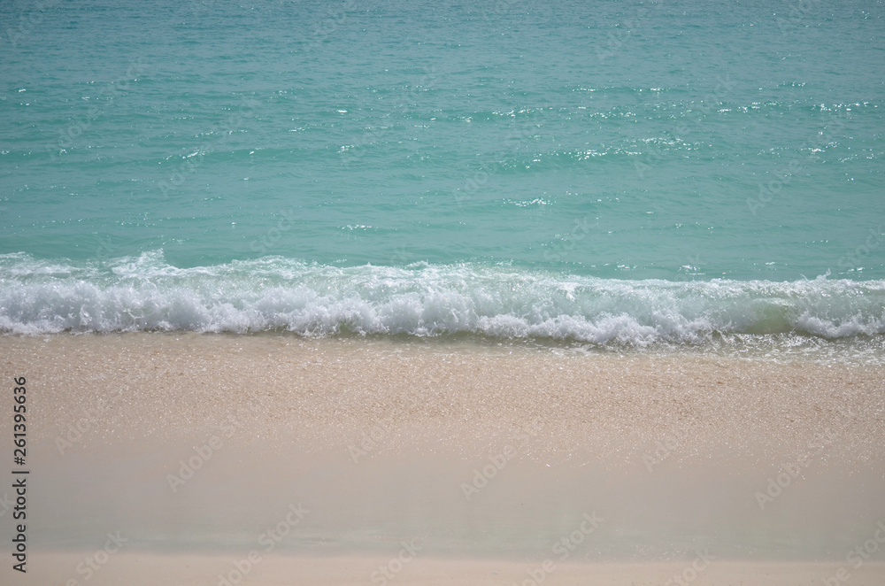 wave crashing alon the shore on the island of barbuda