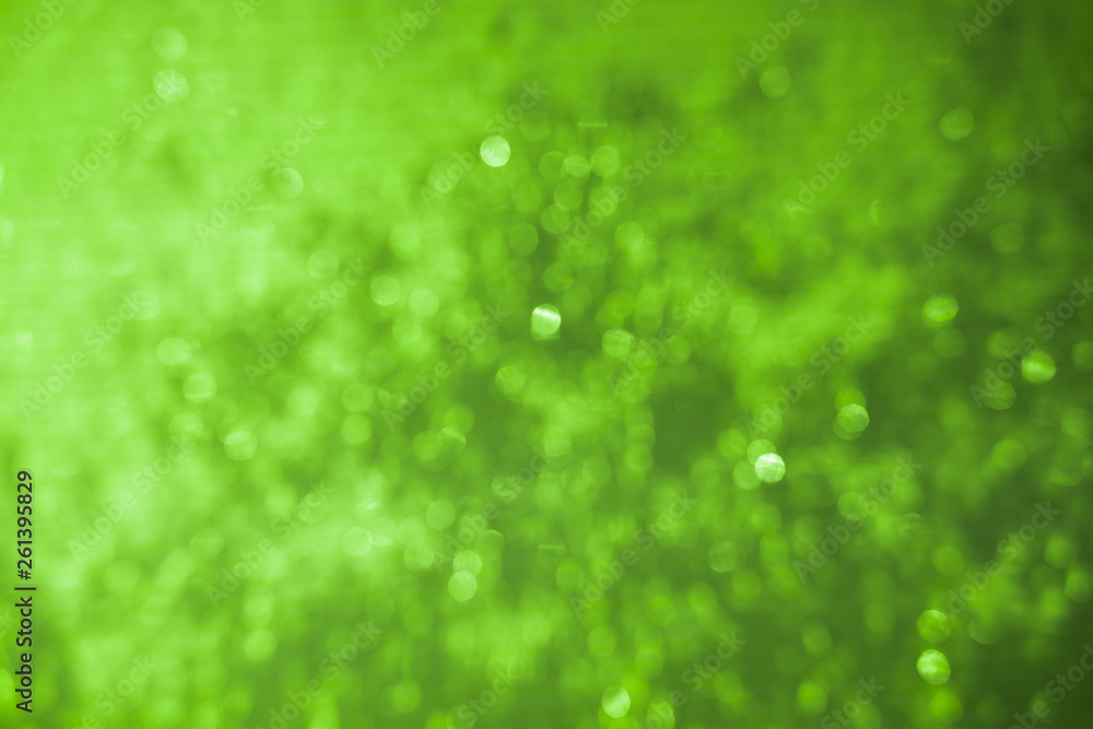 Blurred green bokeh background