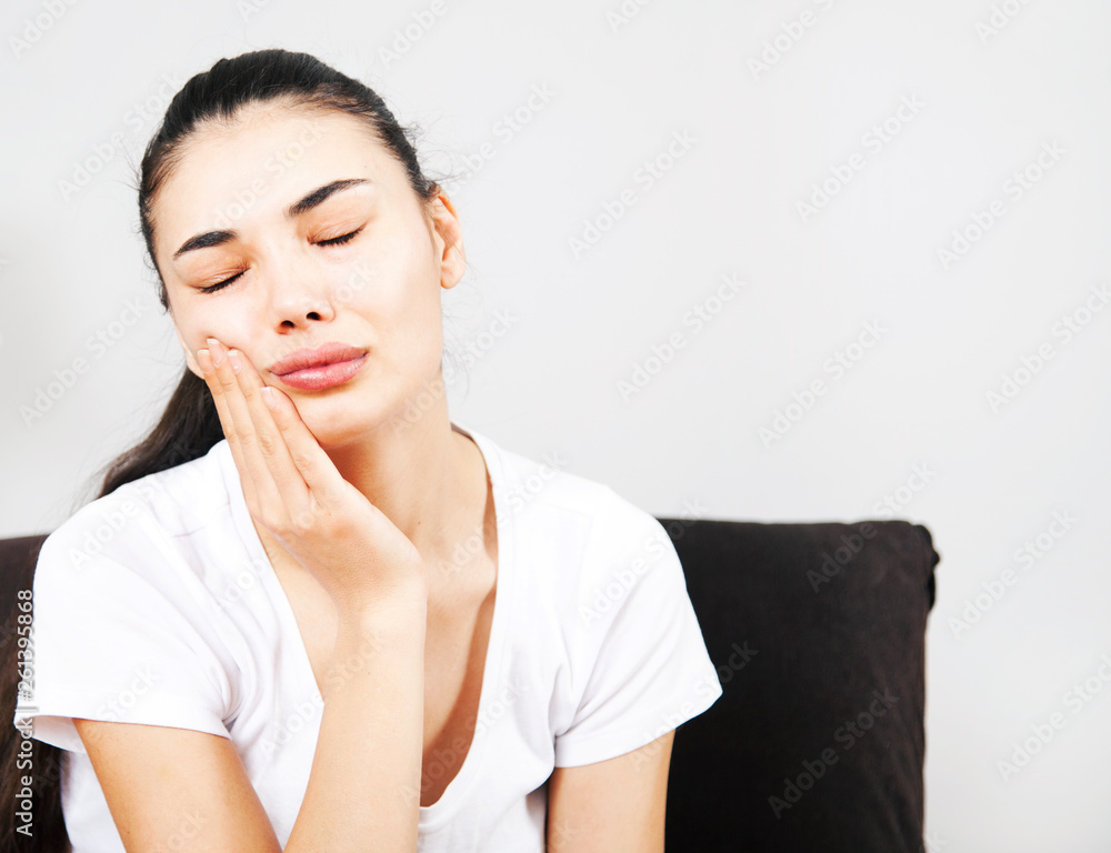 woman suffering from toothache, tooth decay or sensitivity woman suffering from toothache, tooth decay or sensitivity