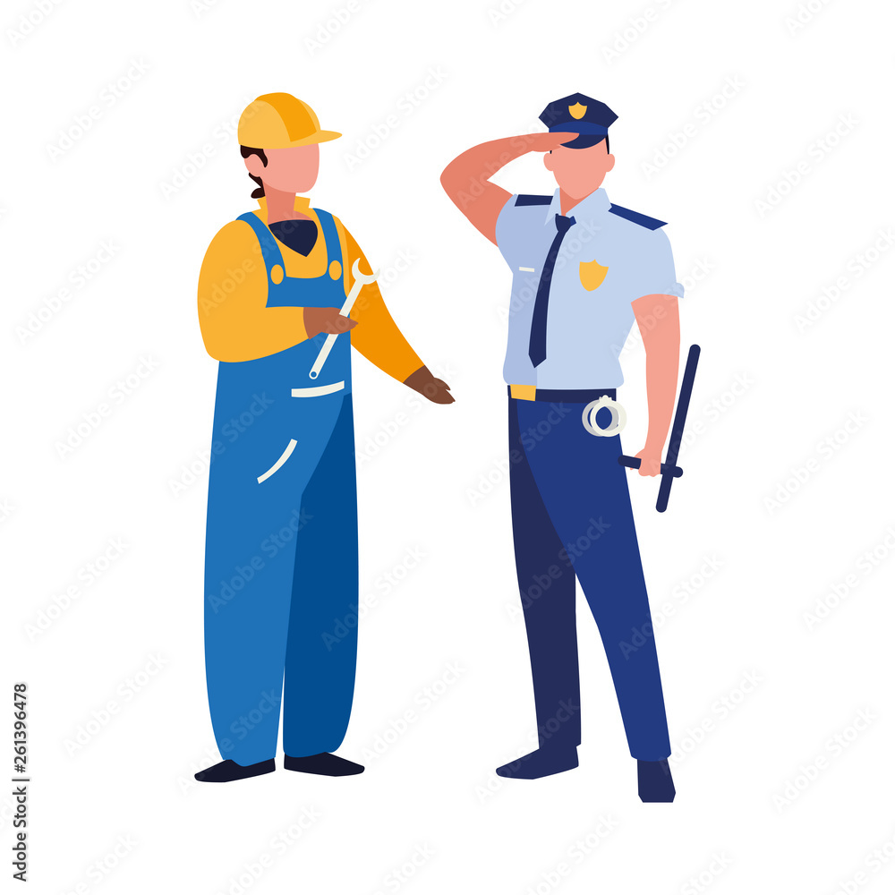 couple of professional workers characters couple of professional workers characters