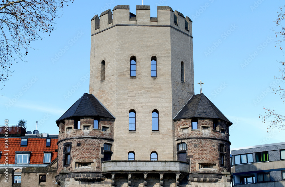 Severinstorburg, part of the historical city wall in cologne