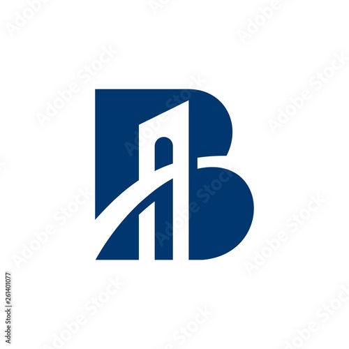 LETTER B BRIDGE LOGO