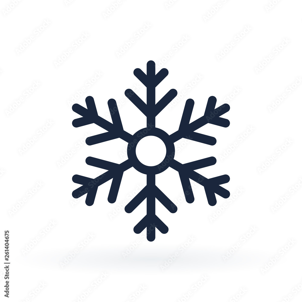 Simple vector icon of a snowflake in line style Simple vector icon of a snowflake in line style