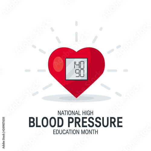 Blood pressure month concept in flat style