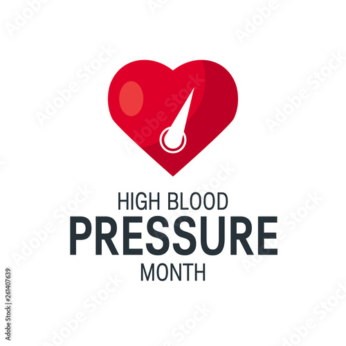 Blood pressure month concept in flat style