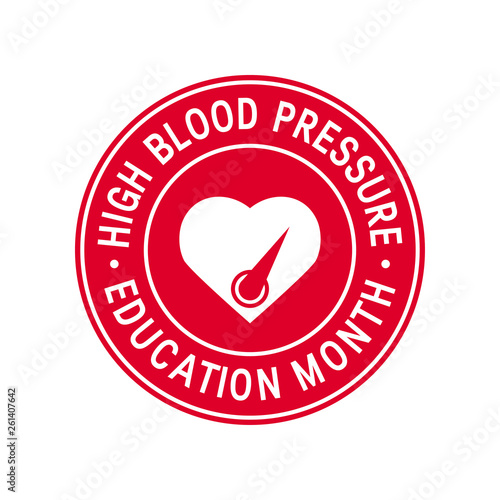 Blood pressure month concept in flat style