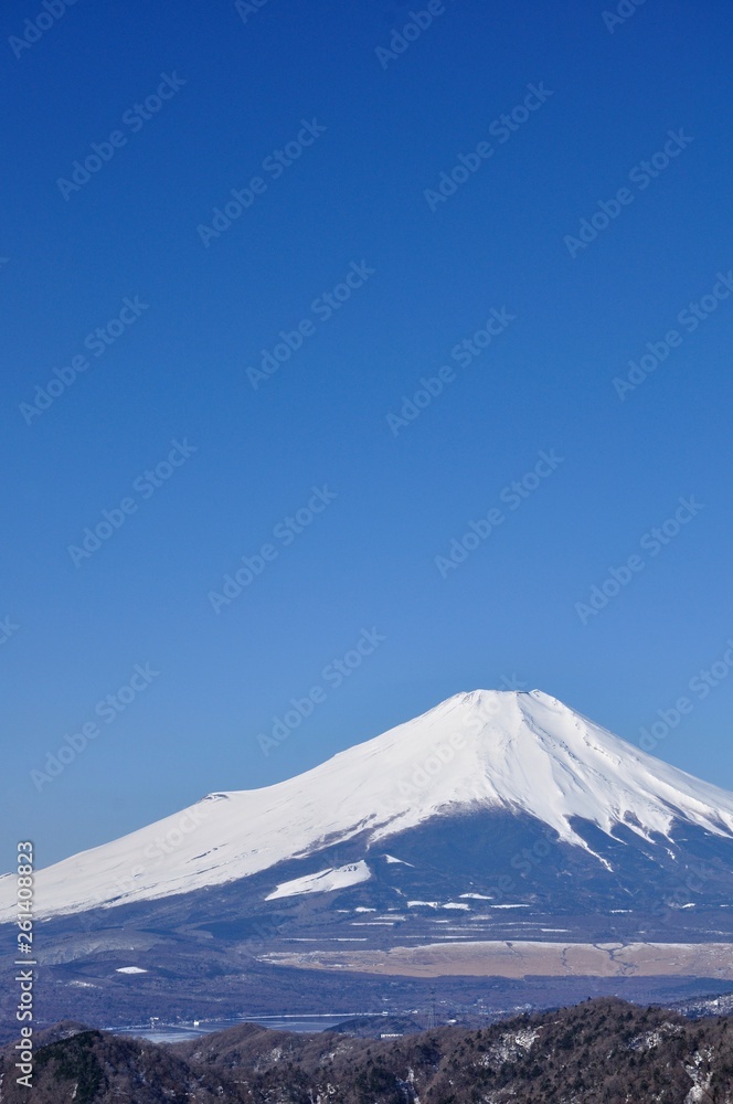 青空に富士山展望