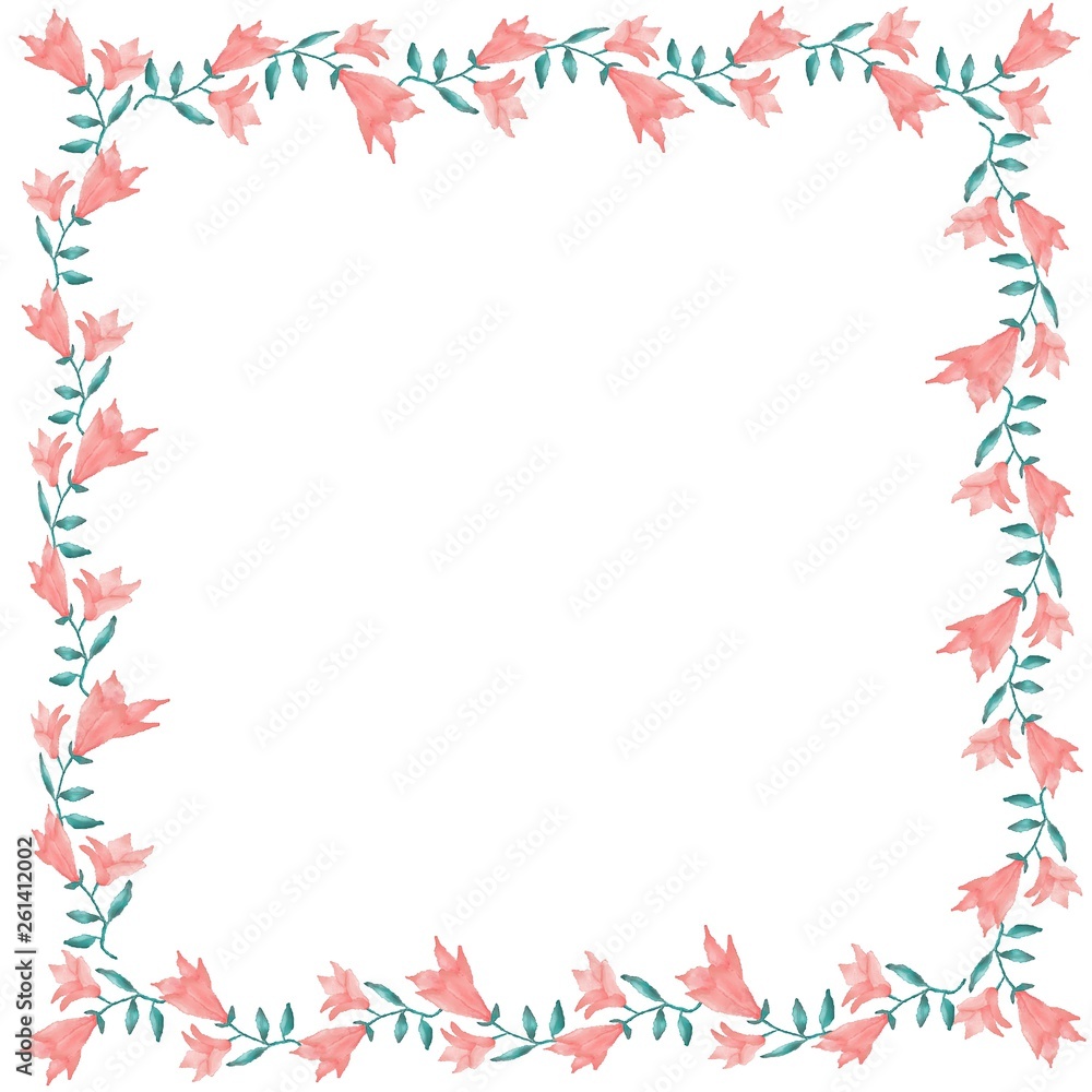 watercolor azalea frame watercolor azalea frame