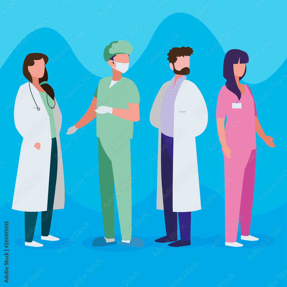 group of professional workers characters group of professional workers characters