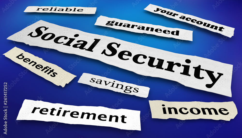 Social Security Benefits Payments News Headlines 3d Illustration