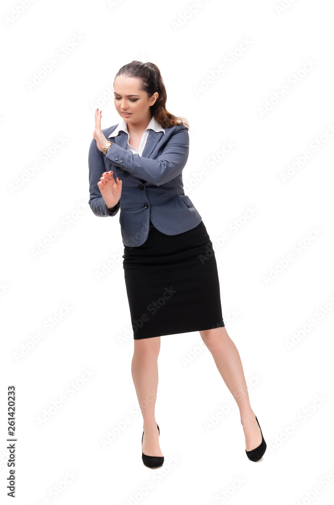 Young businesswoman isolated on white background Young businesswoman isolated on white background