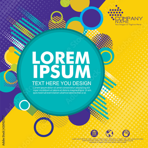 Abstract design background template with halftone style. Use for modern design, cover decorated, brochure, flayer and card promotion and banner web