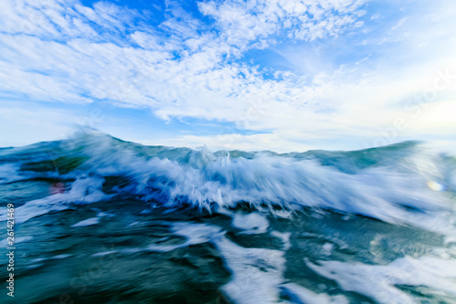 wave on the sea near beach for natural background © nitimongkolchai