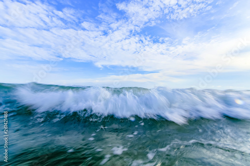 wave on the sea near beach for natural background © nitimongkolchai