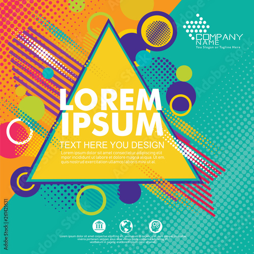 Abstract design background template with halftone style. Use for modern design, cover decorated, brochure, flayer and card promotion and banner web