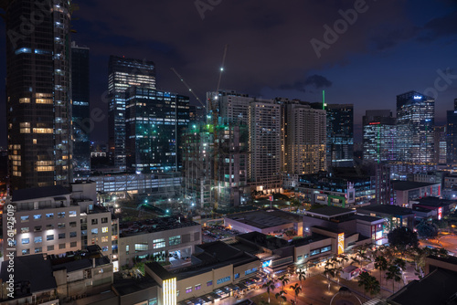 Bonifacio Global city skyline at Magic hour 