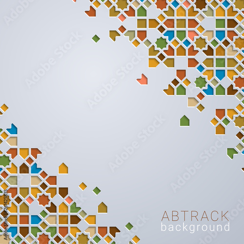 Abstract background colorfull morocco geometric pattern