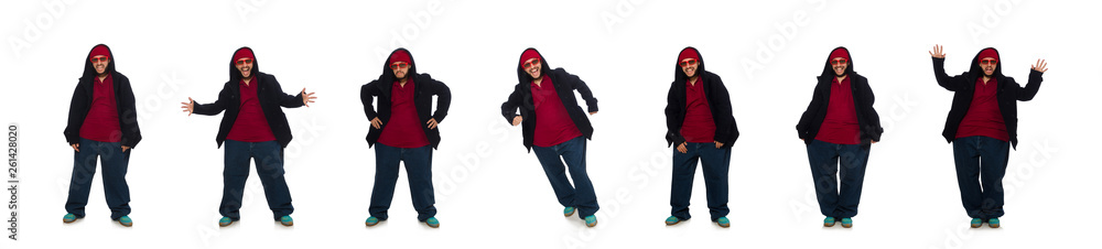 Overweight man isolated on the white Overweight man isolated on the white
