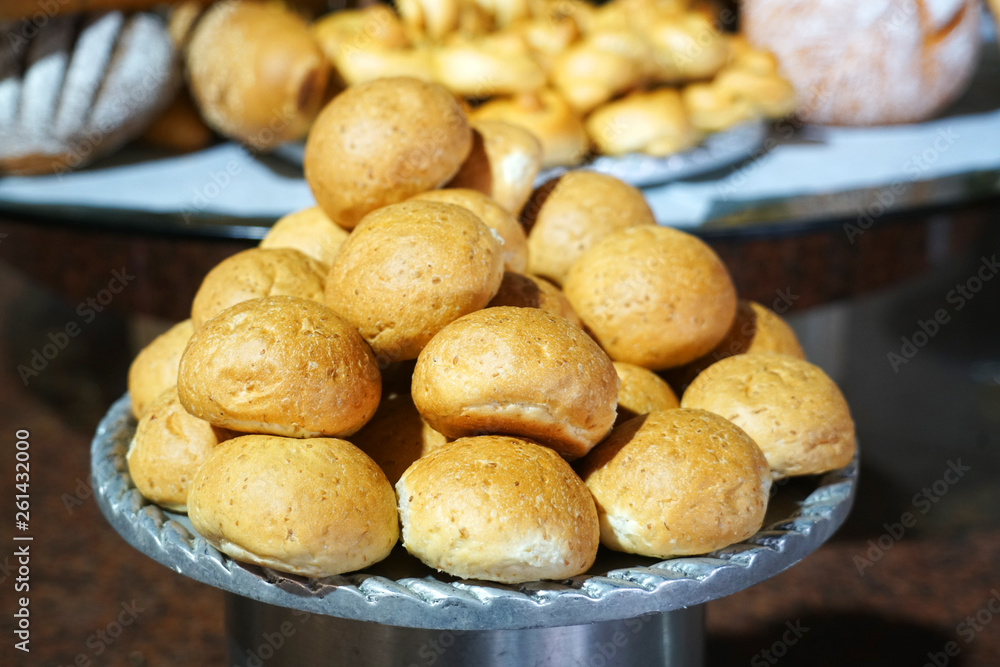 close up on fresh baked bread rolls in the plate close up on fresh baked bread rolls in the plate