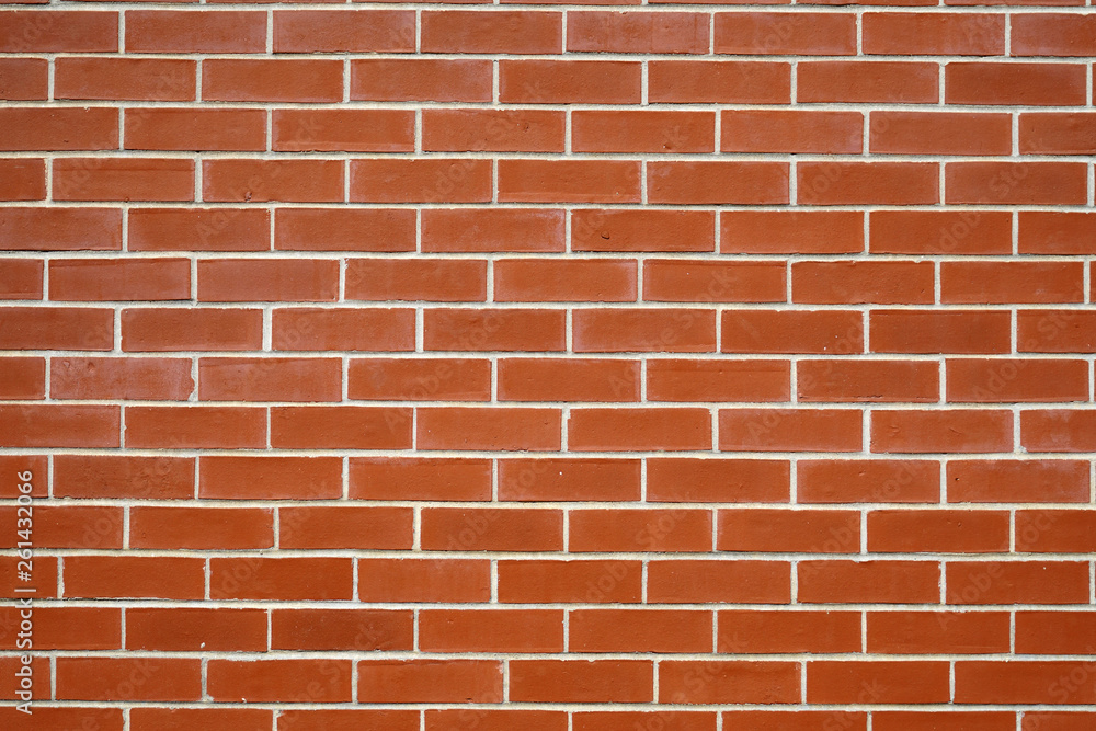 facade view of red brick wall background facade view of red brick wall background