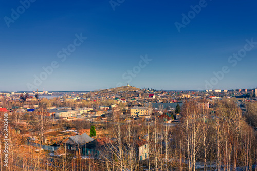 View of the city of Nizhny Tagil from the top of the mountain