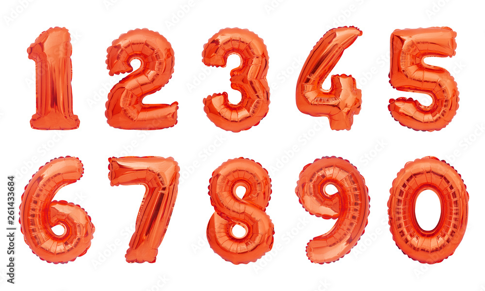 golden number balloon isolated on white golden number balloon isolated on white