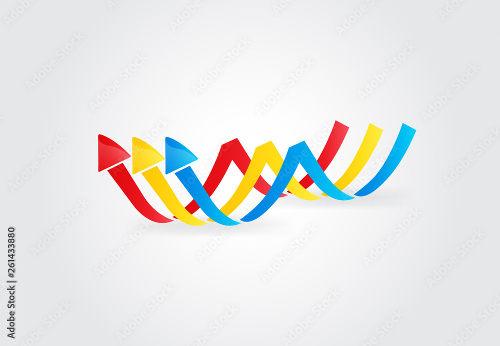 Fototapeta premium Statistics arrows vector logo
