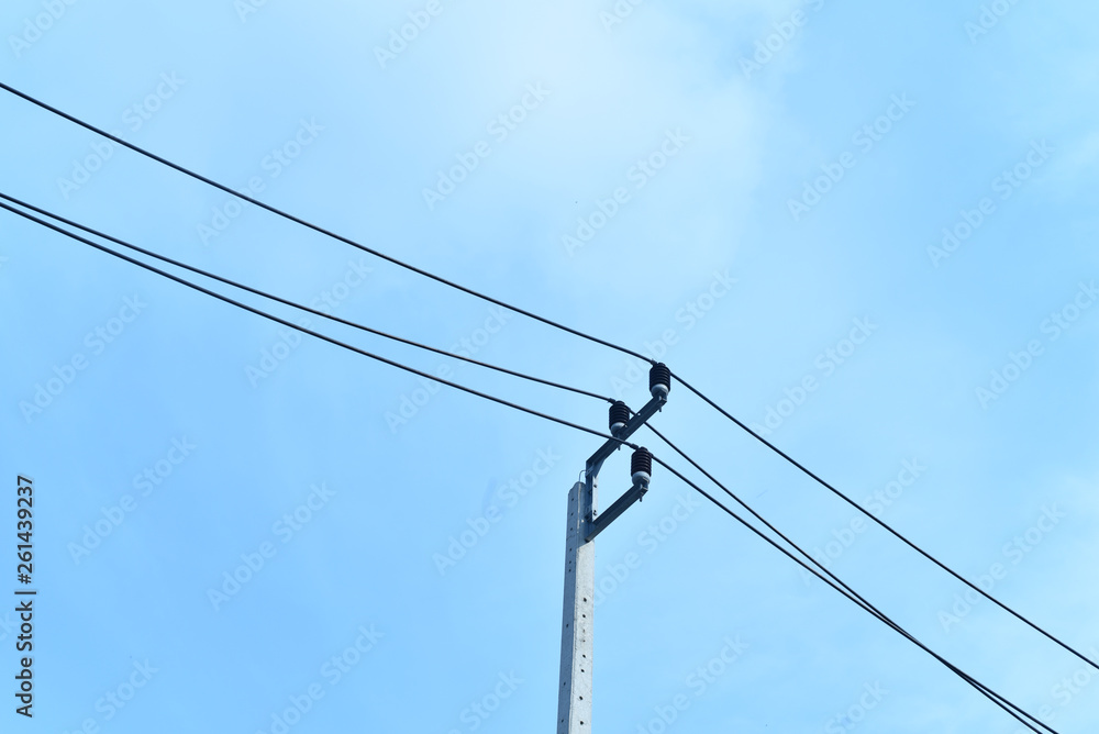 electric pole and wires with sky background electric pole and wires with sky background
