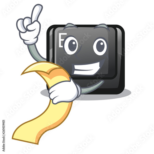 With menu button E in the mascot shape