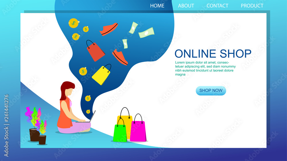 Landing Page Template for Online shop or business Landing Page Template for Online shop or business
