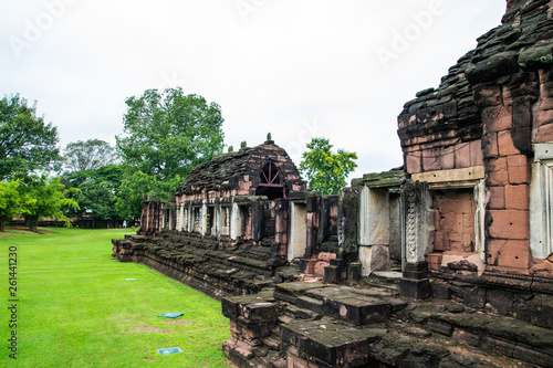 Ruins of the Hindu temple in the Phimai Historical Park  Thailand. 