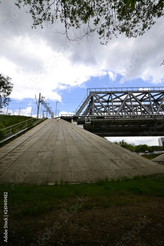 Bridge over the river for the train