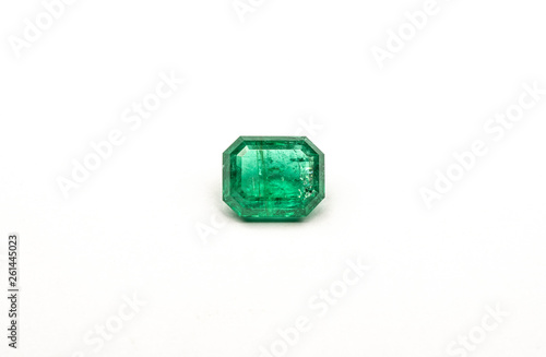 Emerald on The White Background