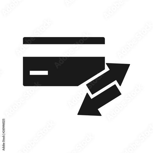 Credit card icon for mobile banking app interface. Banking card icon illustration. Credit card for web and mobile app interface