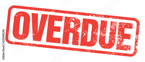 Overdue Rubber Stamp