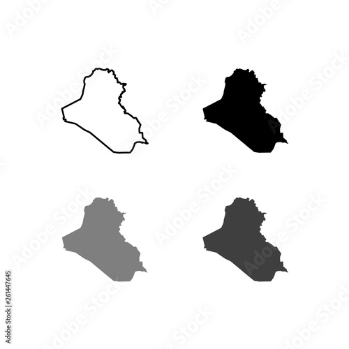 map of Iraq. Vector illustration