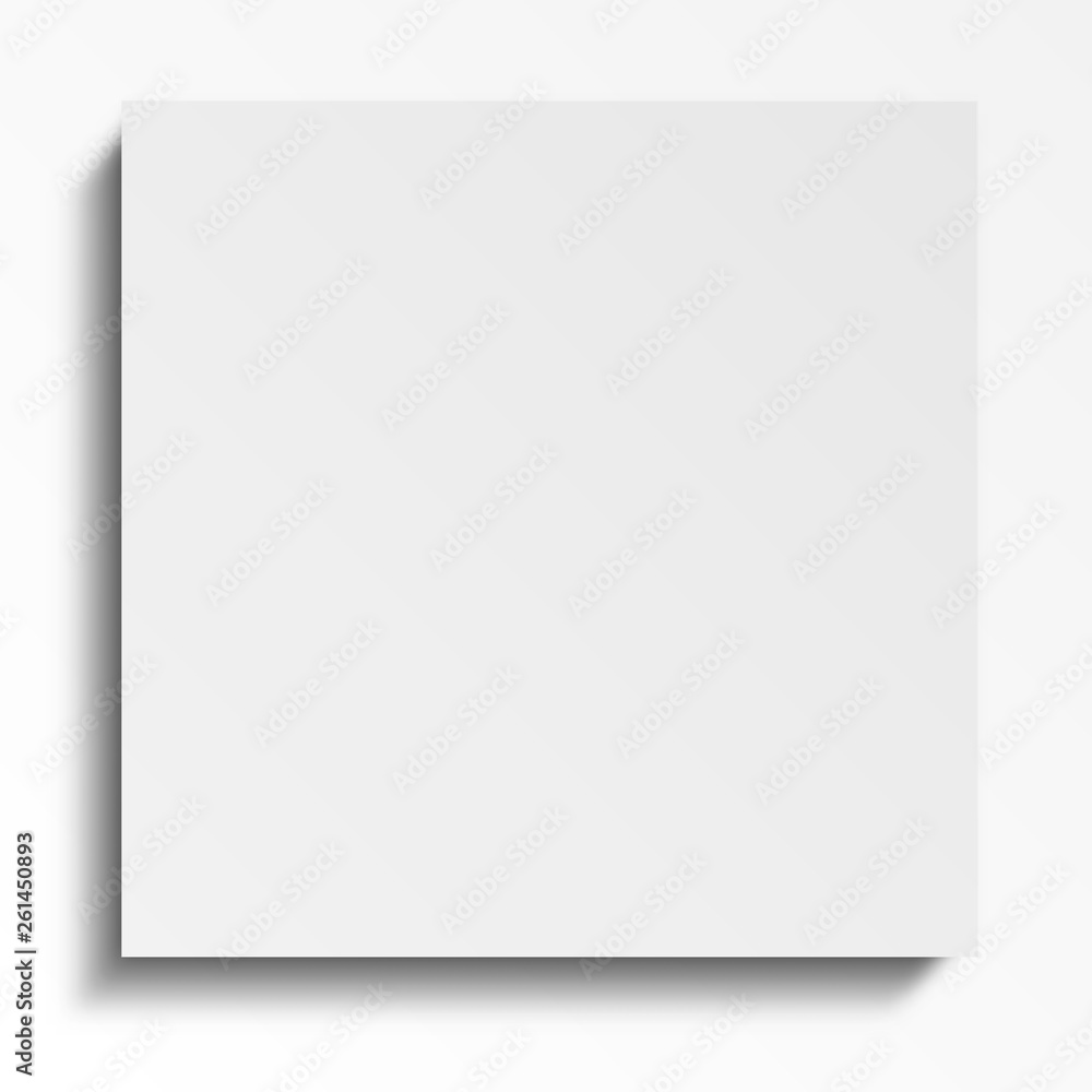 Square blank white sheets. View from above. Stationery for the office. Leaflets with glue Notepads organizer template Notes. Realistic image 3D. Isolated white background vector Square blank white sheets. View from above. Stationery for the office. Leaflets with glue Notepads organizer template Notes. Realistic image 3D. Isolated white background vector