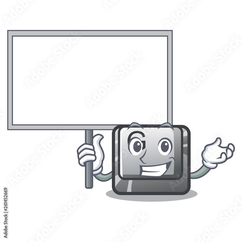 Bring board button G isolated in the cartoon