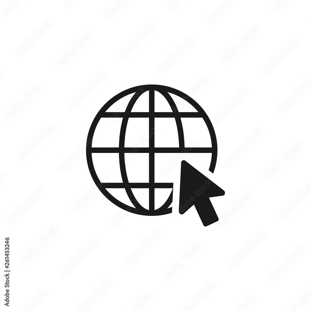 Go to web Icon in trendy flat style isolated on white background. Website pictogram. Internet symbol for your web site design, logo, app, UI. Go to web Icon in trendy flat style isolated on white background. Website pictogram. Internet symbol for your web site design, logo, app, UI.