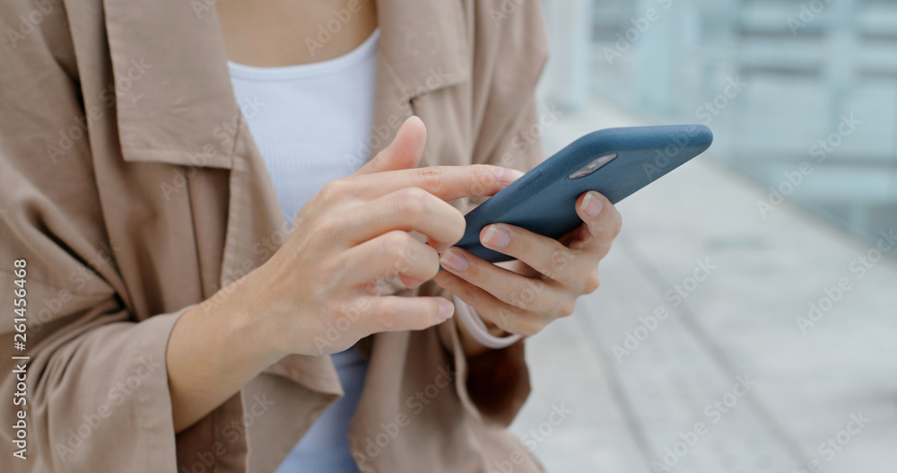 Close up of woman use of mobile phone Close up of woman use of mobile phone