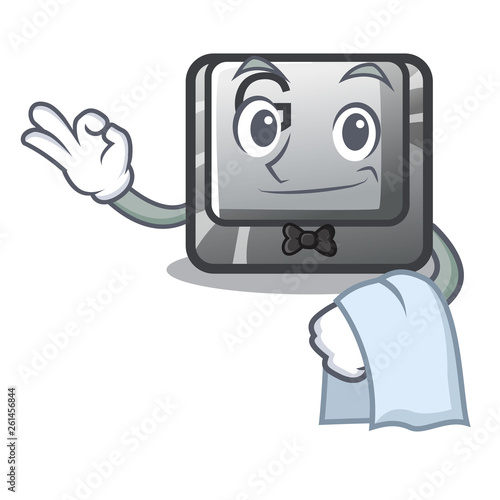 Waiter button G in the character shape