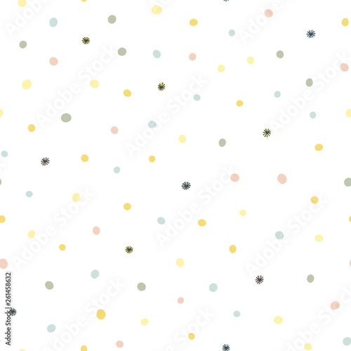 Tapety Kropki  abstract-seamless-pattern-with-colorful-spots-perfect-for-kids-fabric-textile-nursery-wallpaper-vector-illustration