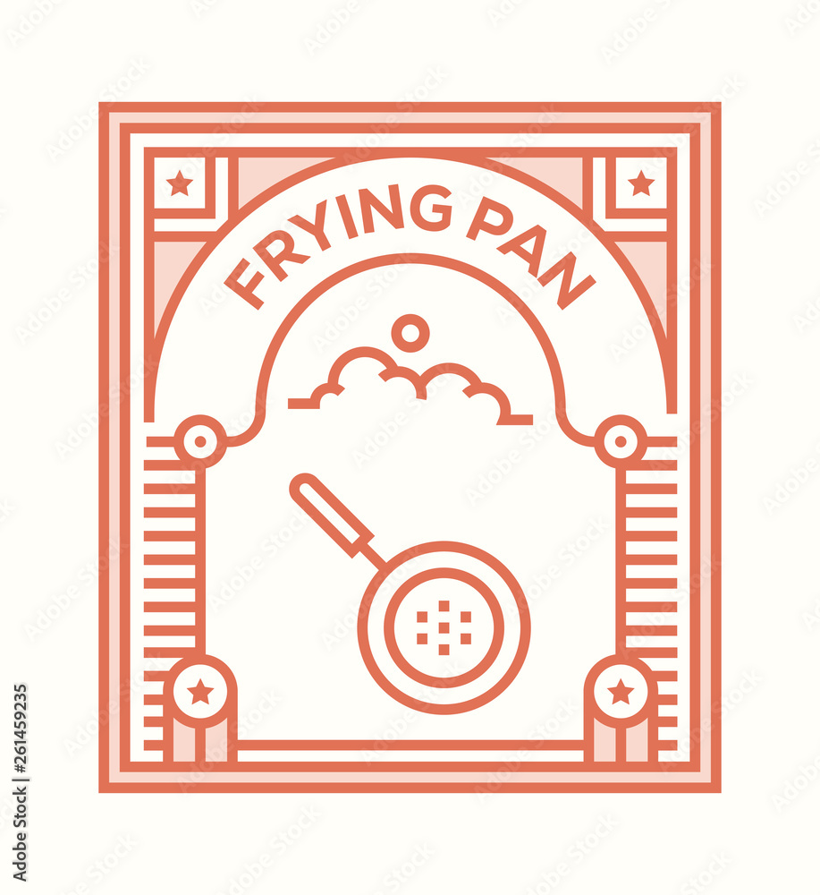 Fototapeta premium FRYING PAN ICON CONCEPT